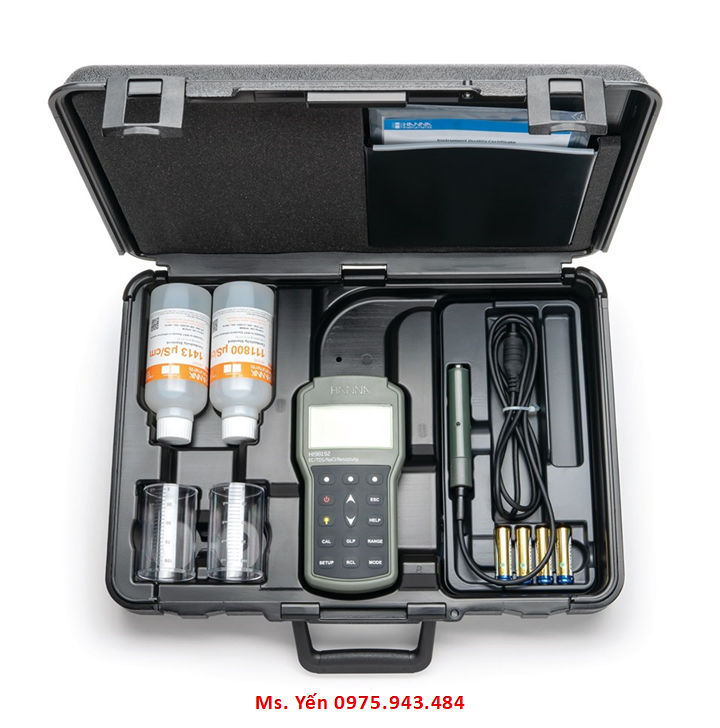 Máy đo đa chỉ tiêu EC/TDS/Trở Kháng/Độ Mặn/Nhiệt Độ HI98192 Hanna