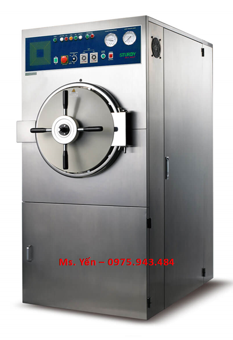 Nồi hấp tiệt trùng nằm ngang 100 lít, điều khiển áp suất tự động SAP-400 Sturdy