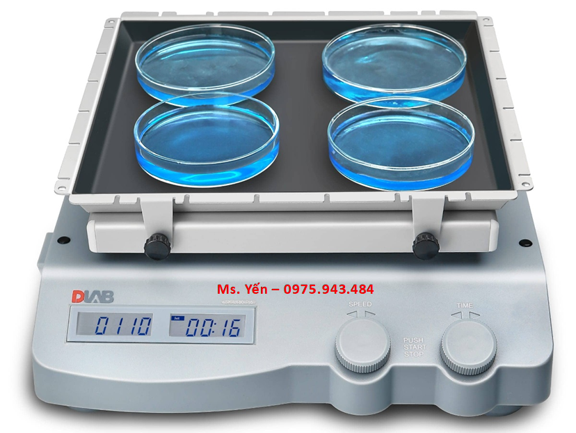 Máy lắc ngang kỹ thuật số 350 vòng/phút, mặt nhỏ SK-L180-Pro DLAB