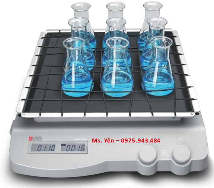 Máy lắc tròn kỹ thuật số 400 vòng/phút, mặt lắc chống trượt SK-O330-M DLAB