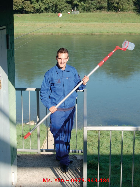 Thanh (tay cầm) lấy mẫu nước thủ công dài 2.5m, 2 thanh nối 5355-0250 Burkle