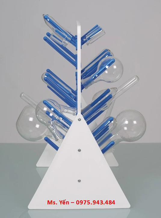 Giá phơi dụng cụ thủy tinh 400 x 400mm để bàn 9640-3040 Burkle