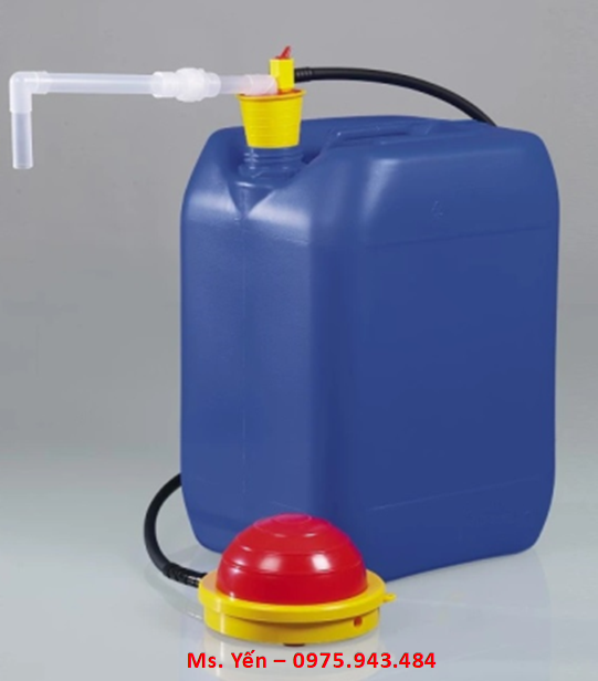 Bơm chân dung dịch hóa chất OTAL 20 lít/phút, bằng PP 5000-1500 Burkle