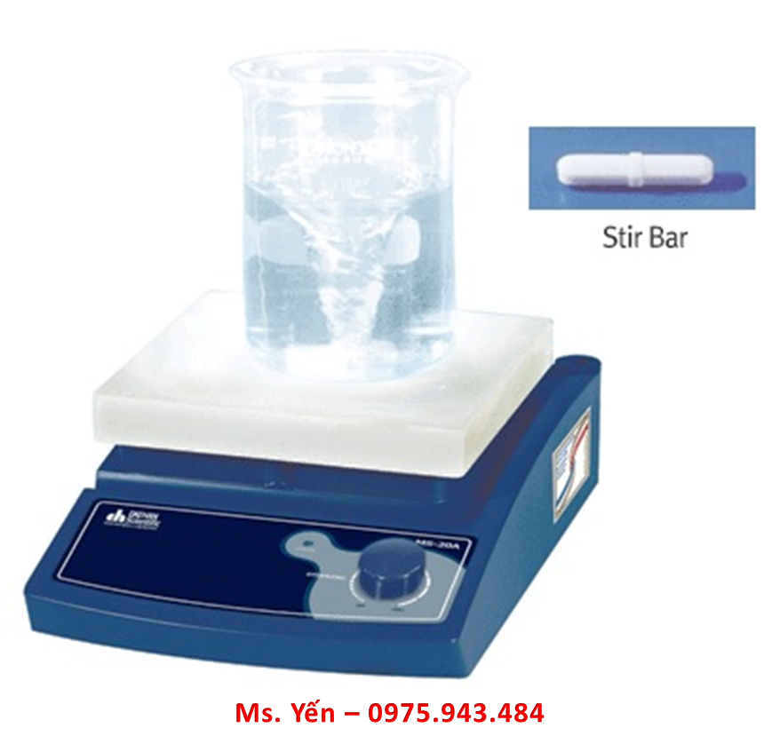 Máy khuấy từ 180 x 180mm, 1500 vòng/phút, 20 lít MS-20A Daihan