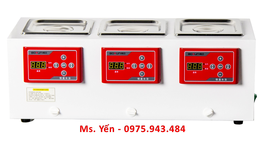 Bể ổn nhiệt 3 vị trí Boxun DK-8D (RT+5~99°C; 1 phút ~ 99 giờ)